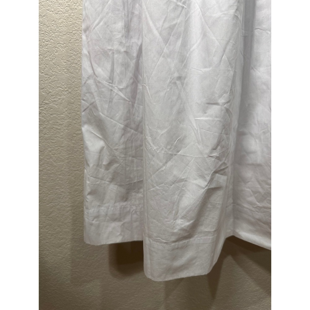 ASTR The Label White Smocked Cotton Midi Dress Tie Straps Womens M - Picture 10 of 10